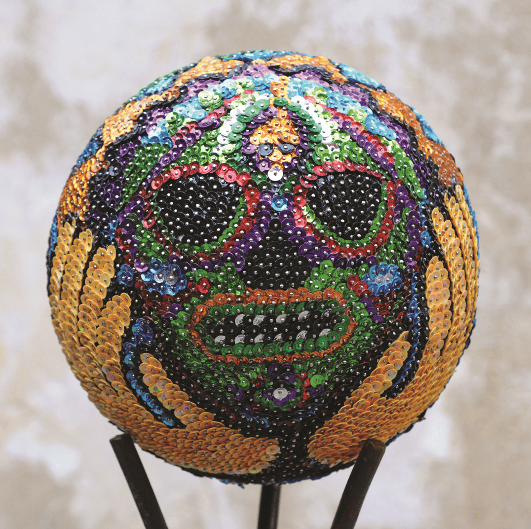 Tête sphérique pailletée 1